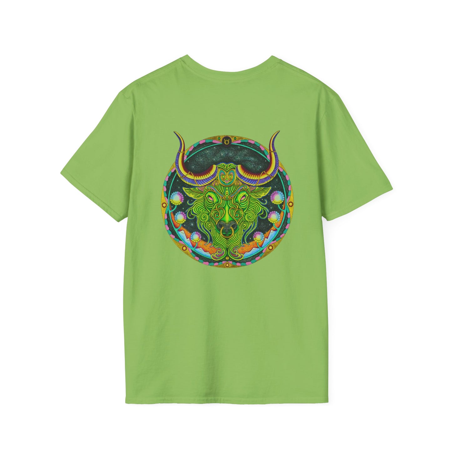 Taurus Zodiac Softstyle  T-Shirt - Hand-Drawn Celestial Design (Non-AI)