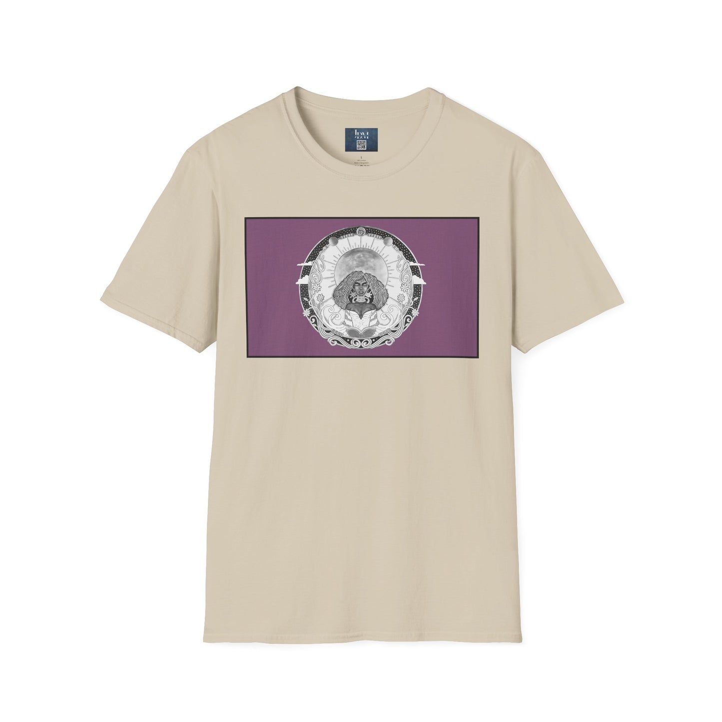 Virgo Zodiac Crew Neck T-Shirt – Hand-Drawn Celestial Design (Non-AI) Universal