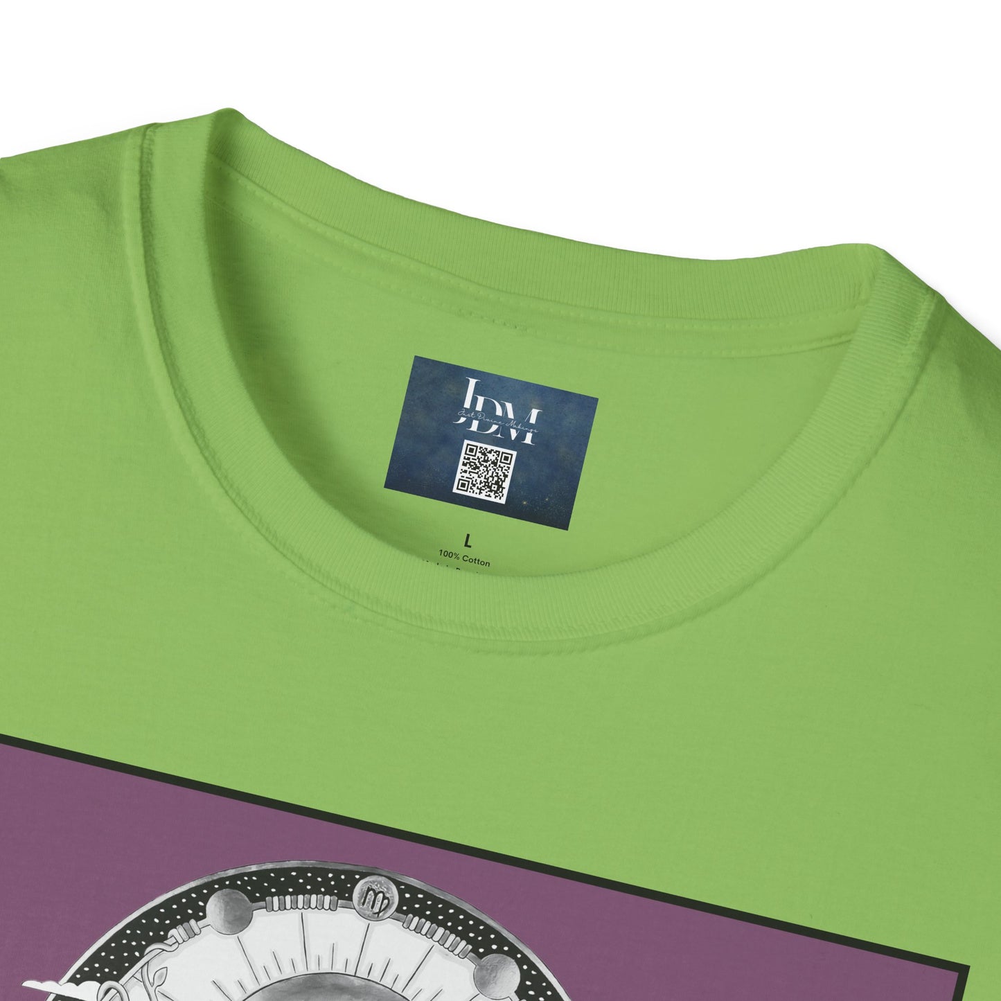 Virgo Zodiac Crew Neck T-Shirt – Hand-Drawn Celestial Design (Non-AI) Universal