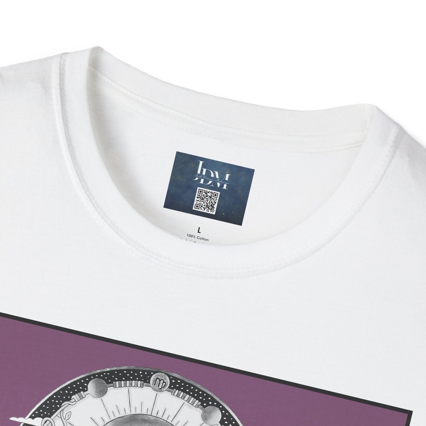 Virgo Zodiac Crew Neck T-Shirt – Hand-Drawn Celestial Design (Non-AI) Universal