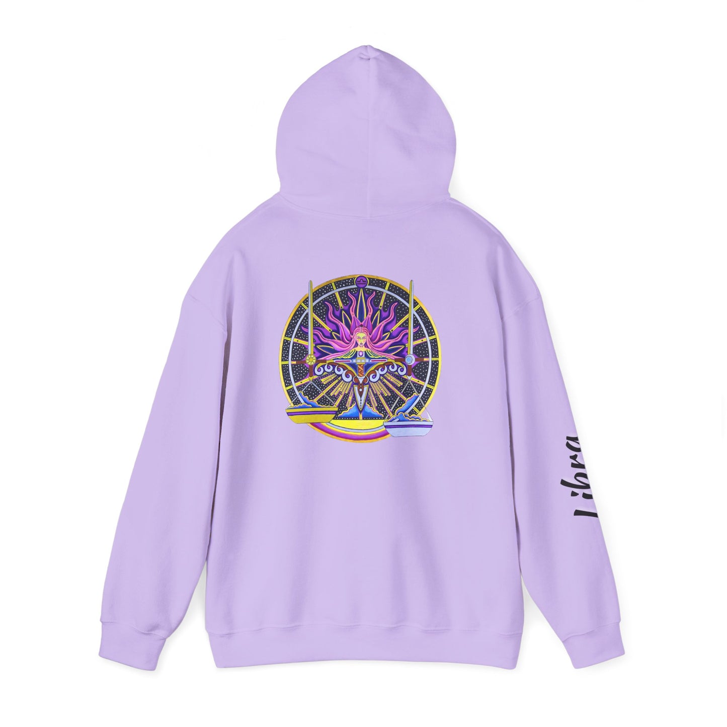 Libra Zodiac Hoodie – Hand-Drawn Celestial Design (Non-AI)
