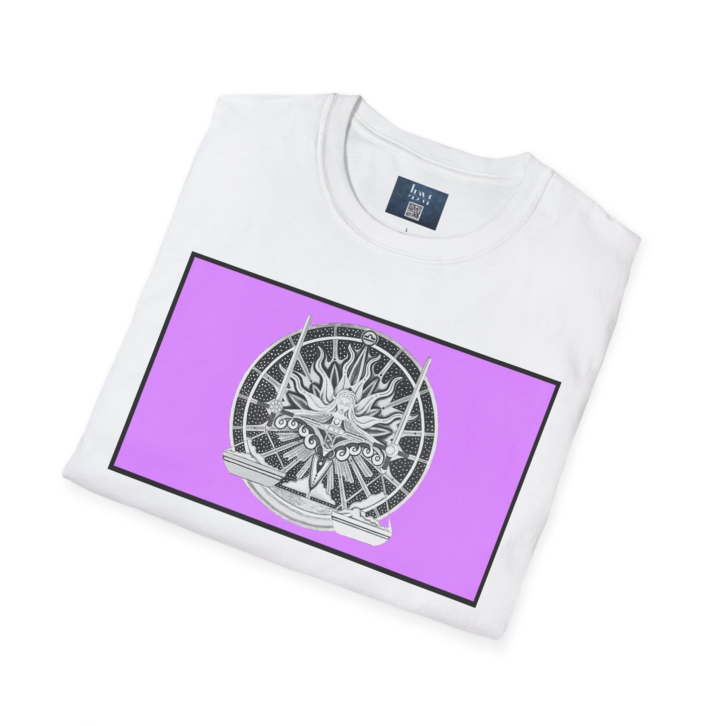 Libra Zodiac Crew Neck T-Shirt – Hand-Drawn Celestial Design (Non-AI)  Universal