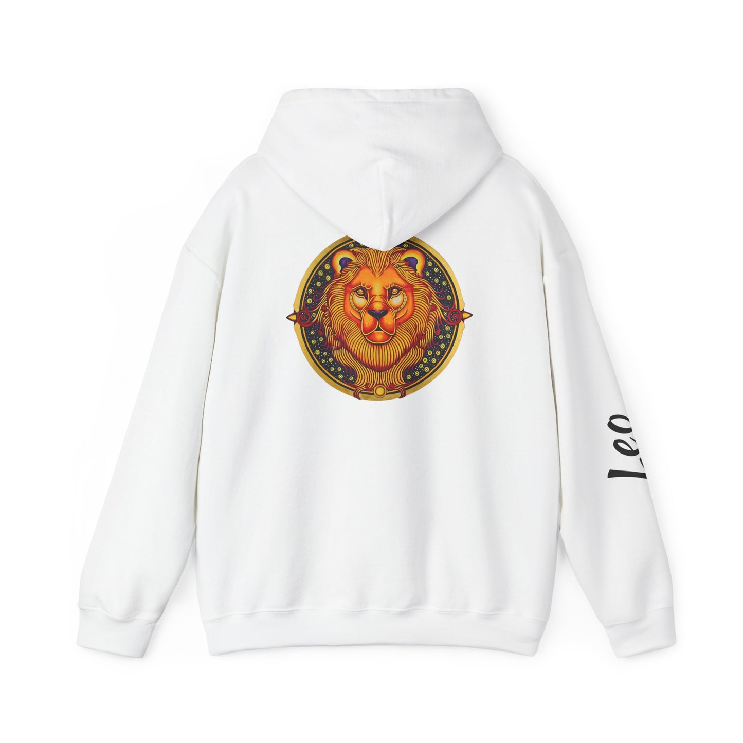 Leo Zodiac Hoodie – Hand-Drawn Celestial Design (Non-AI)