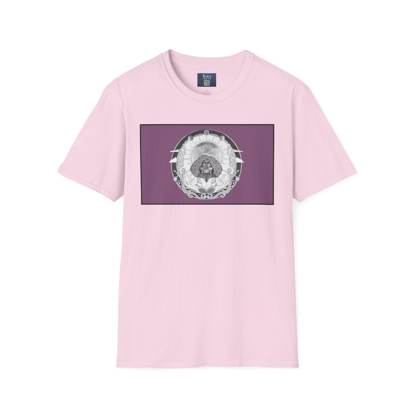 Virgo Zodiac Crew Neck T-Shirt – Hand-Drawn Celestial Design (Non-AI) Universal