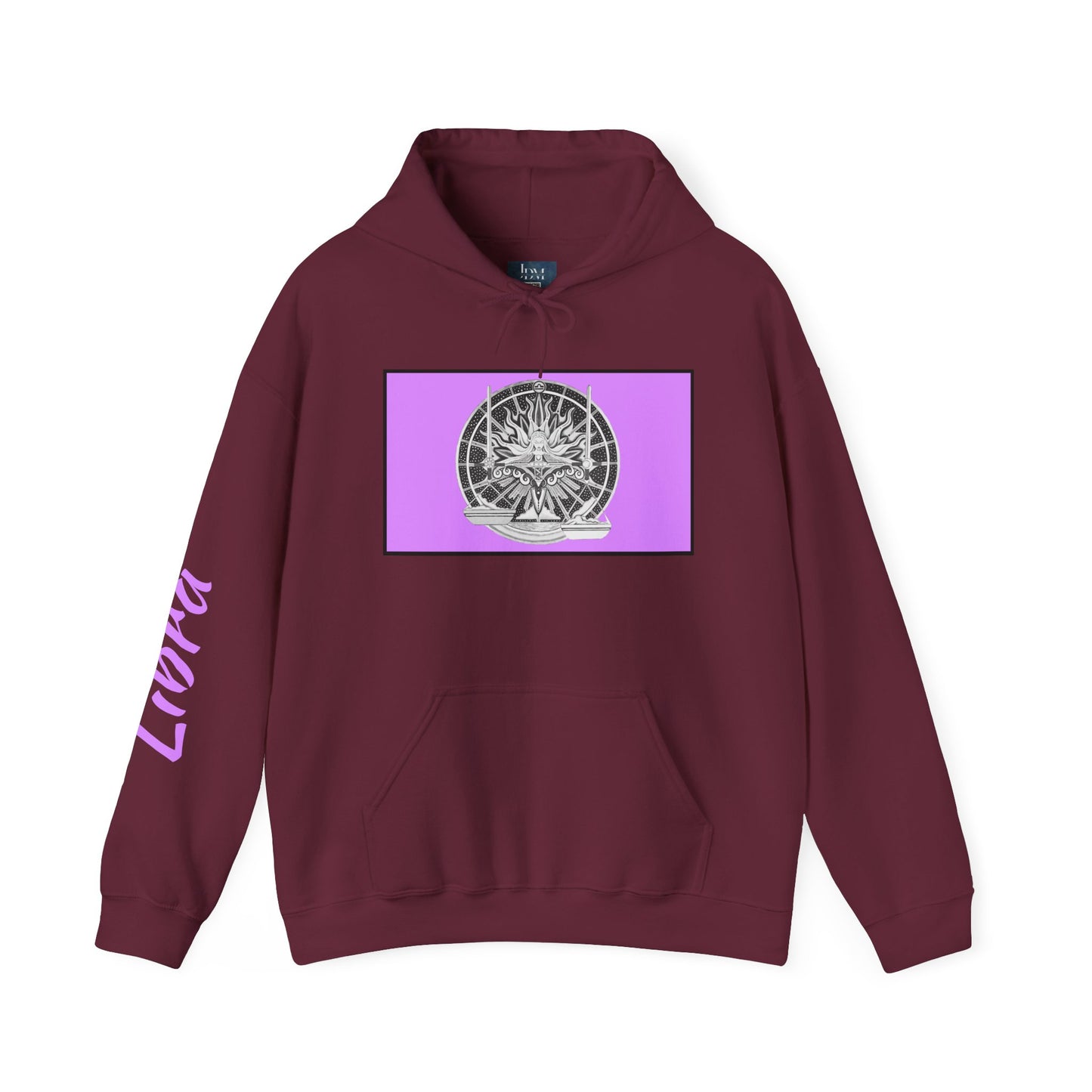 Libra Zodiac Hoodie – Hand-Drawn Celestial Design (Non-AI) Universal