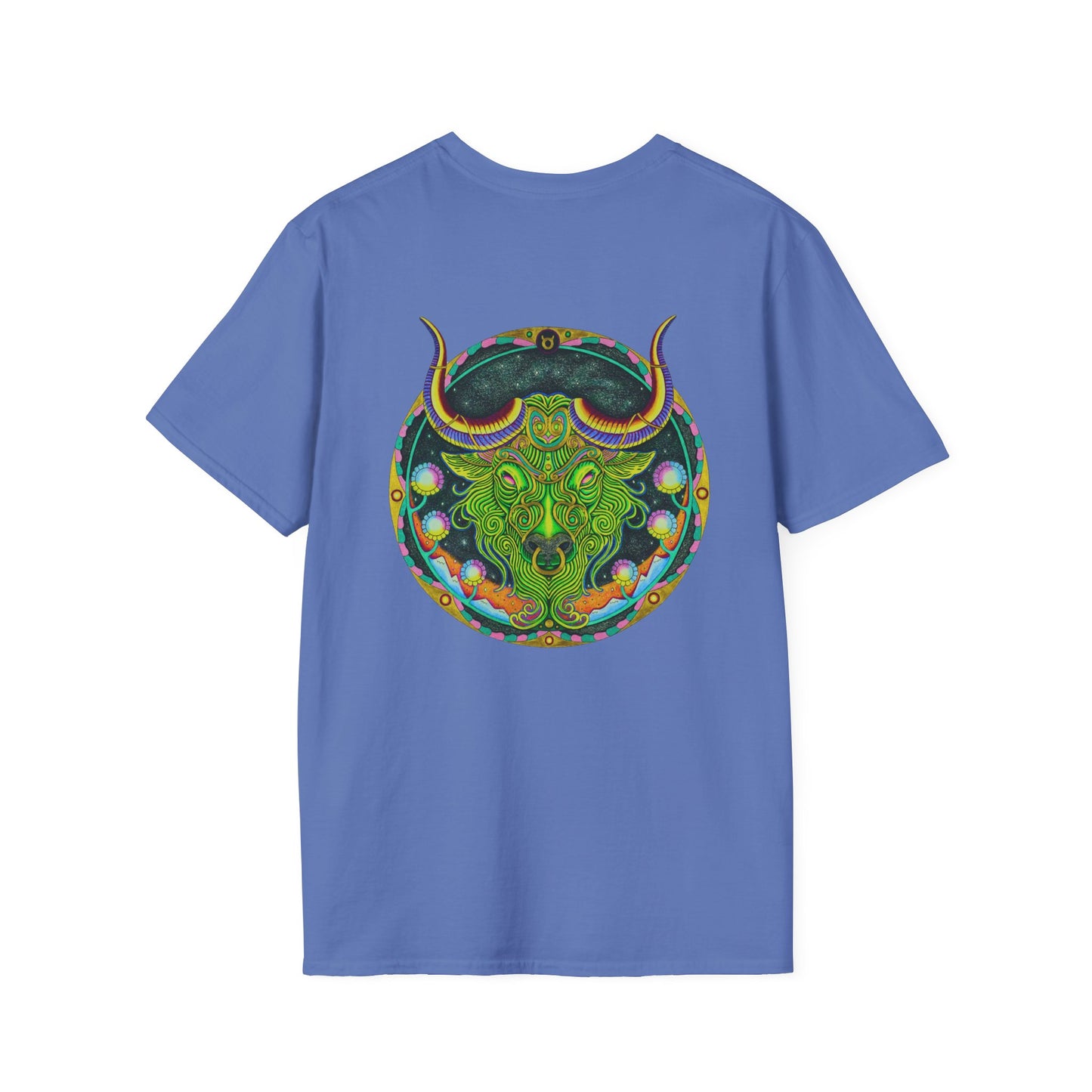 Taurus Zodiac Softstyle  T-Shirt - Hand-Drawn Celestial Design (Non-AI)