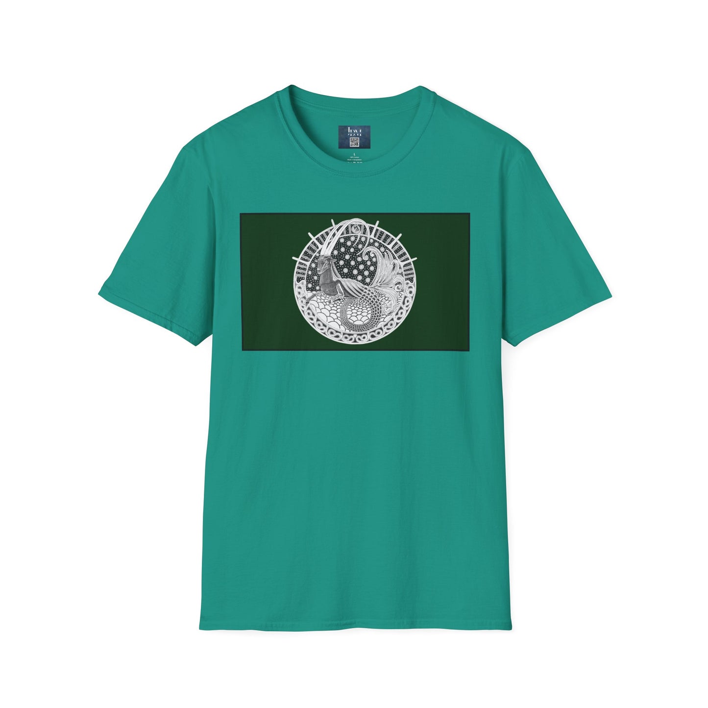 Capricorn Zodiac Crew Neck T-Shirt – Hand-Drawn Celestial Design (Non-AI) Universal