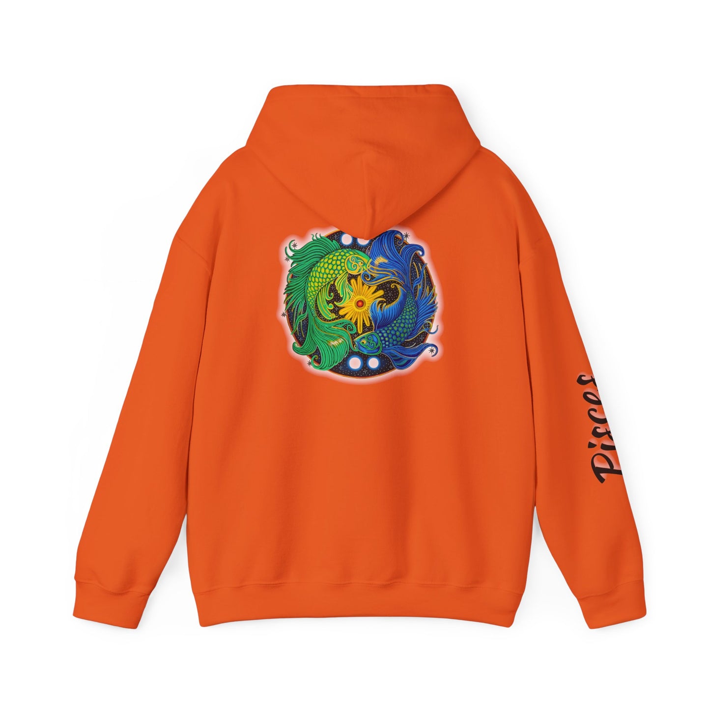 Pisces Zodiac Hoodie – Hand-Drawn Celestial Design (Non-AI)