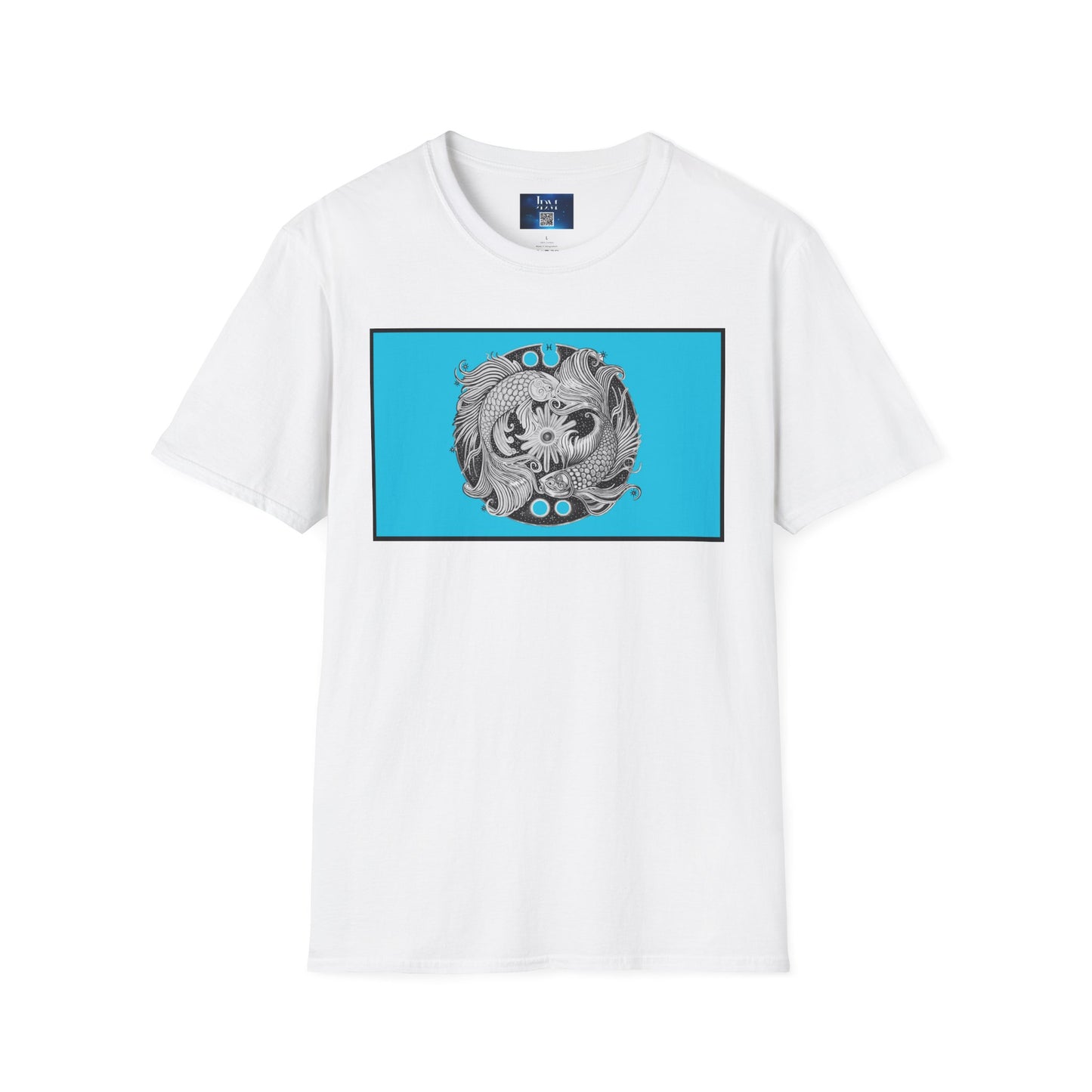 Pisces Zodiac SoftStyle T-Shirt - Hand-Drawn Celestial Design (Non-AI)  Universal