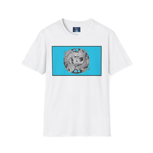 Pisces Zodiac SoftStyle T-Shirt - Hand-Drawn Celestial Design (Non-AI)  Universal