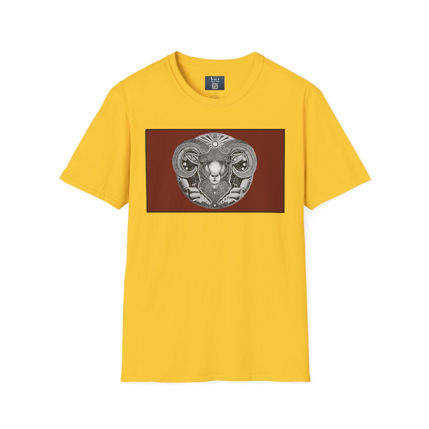 Aries Zodiac Softstyle T-Shirt - Hand-Drawn Celestial Design (Non-AI) Universal