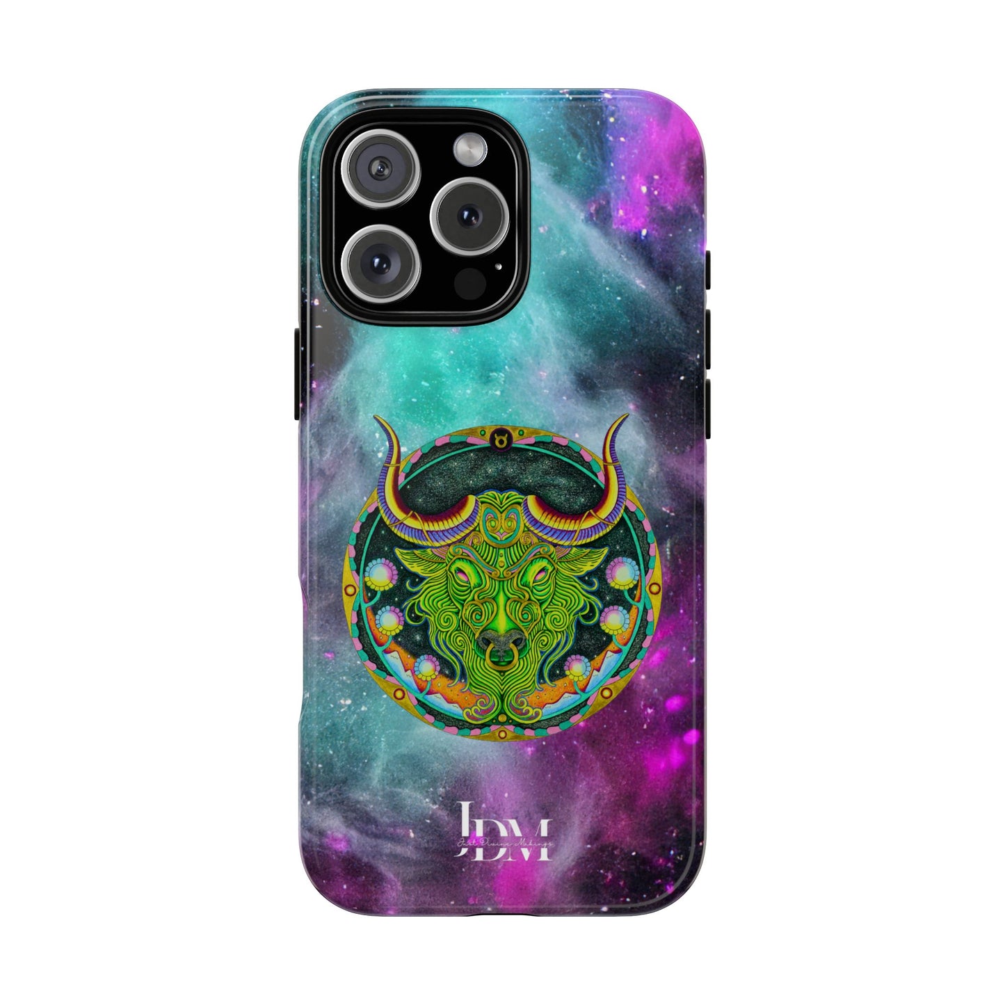 Taurus Zodiac Tough Phone Case – Hand-Drawn Celestial Design (Non-AI)