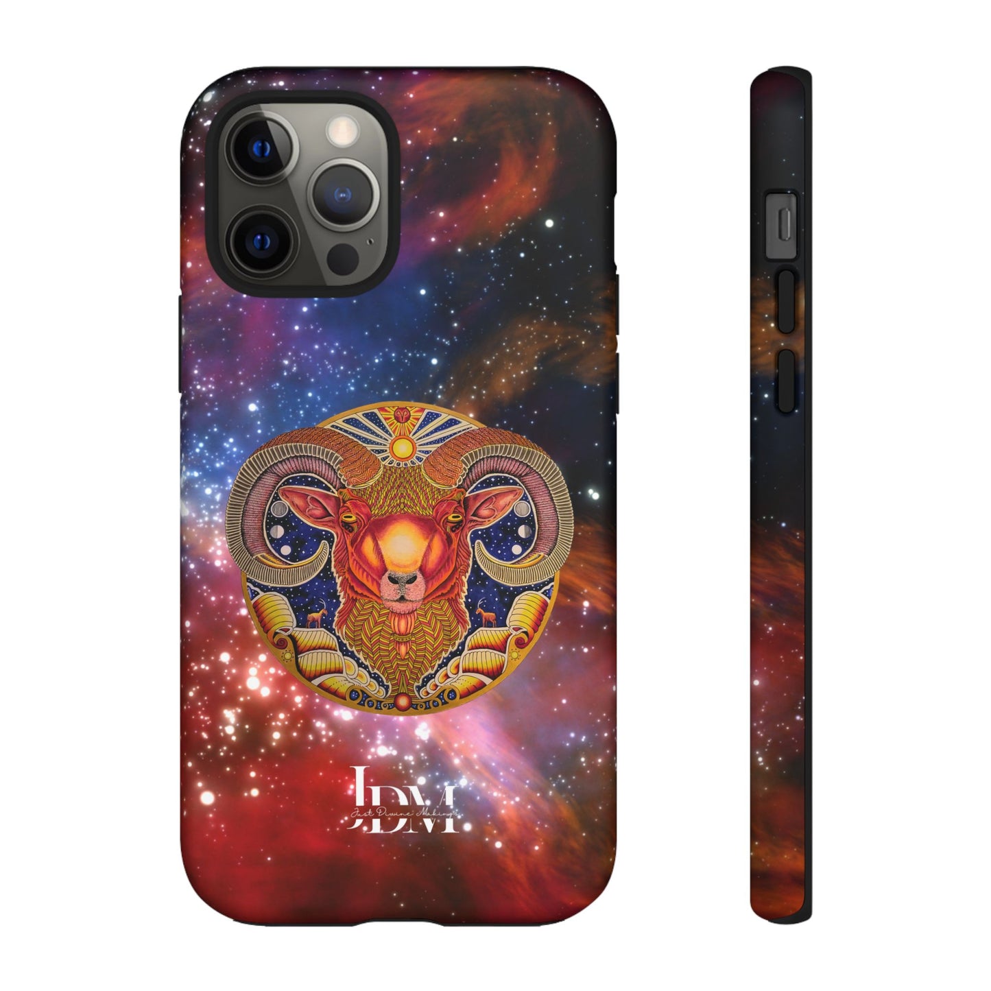 Aries Zodiac Tough Phone Case – Hand-Drawn Celestial Design (Non-AI)