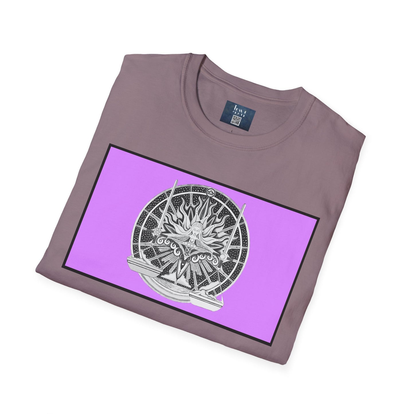 Libra Zodiac Crew Neck T-Shirt – Hand-Drawn Celestial Design (Non-AI)  Universal