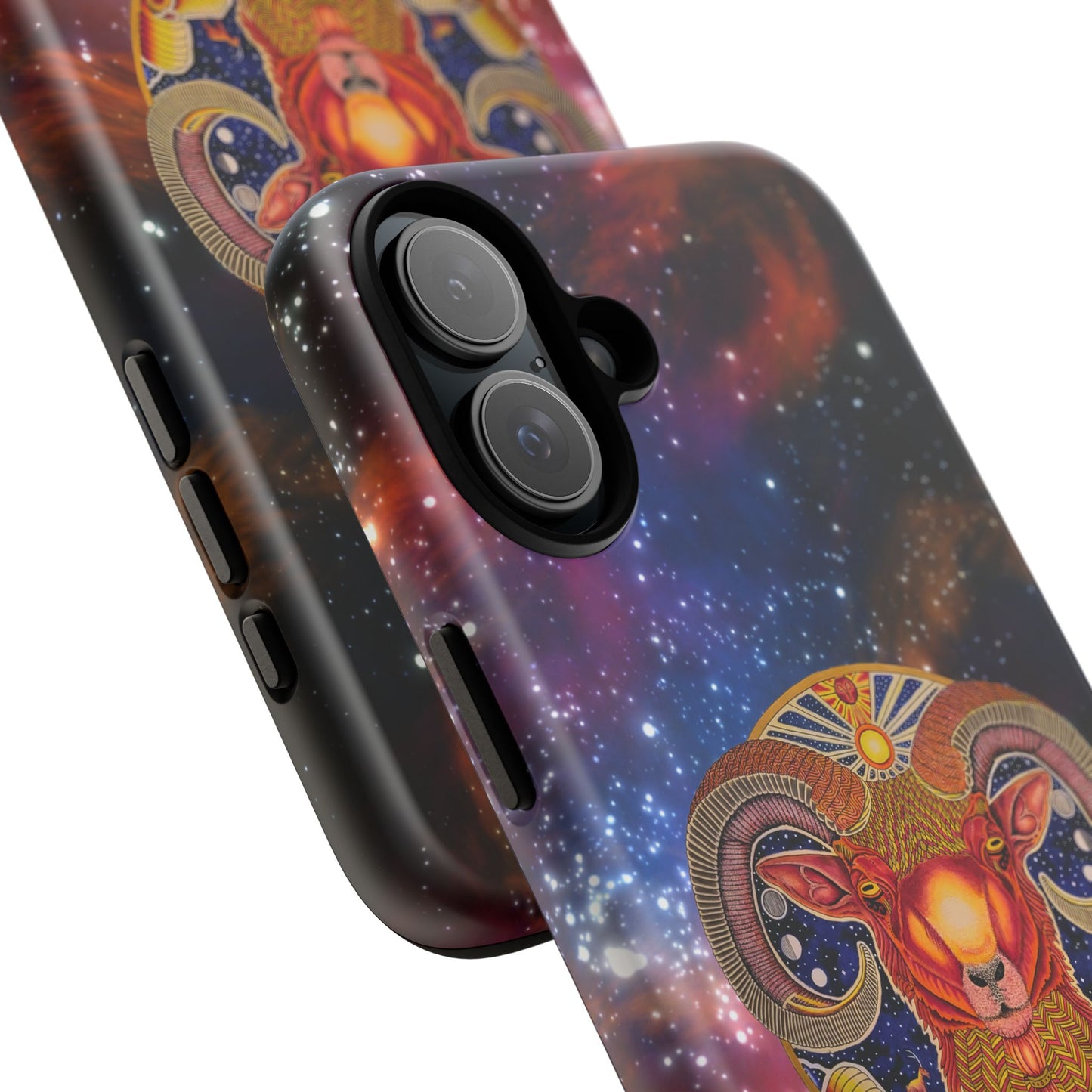 Aries Zodiac Tough Phone Case – Hand-Drawn Celestial Design (Non-AI)