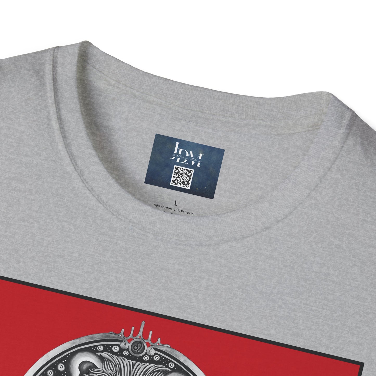 Leo Zodiac Crew Neck T-Shirt – Hand-Drawn Celestial Design (Non-AI) Universal