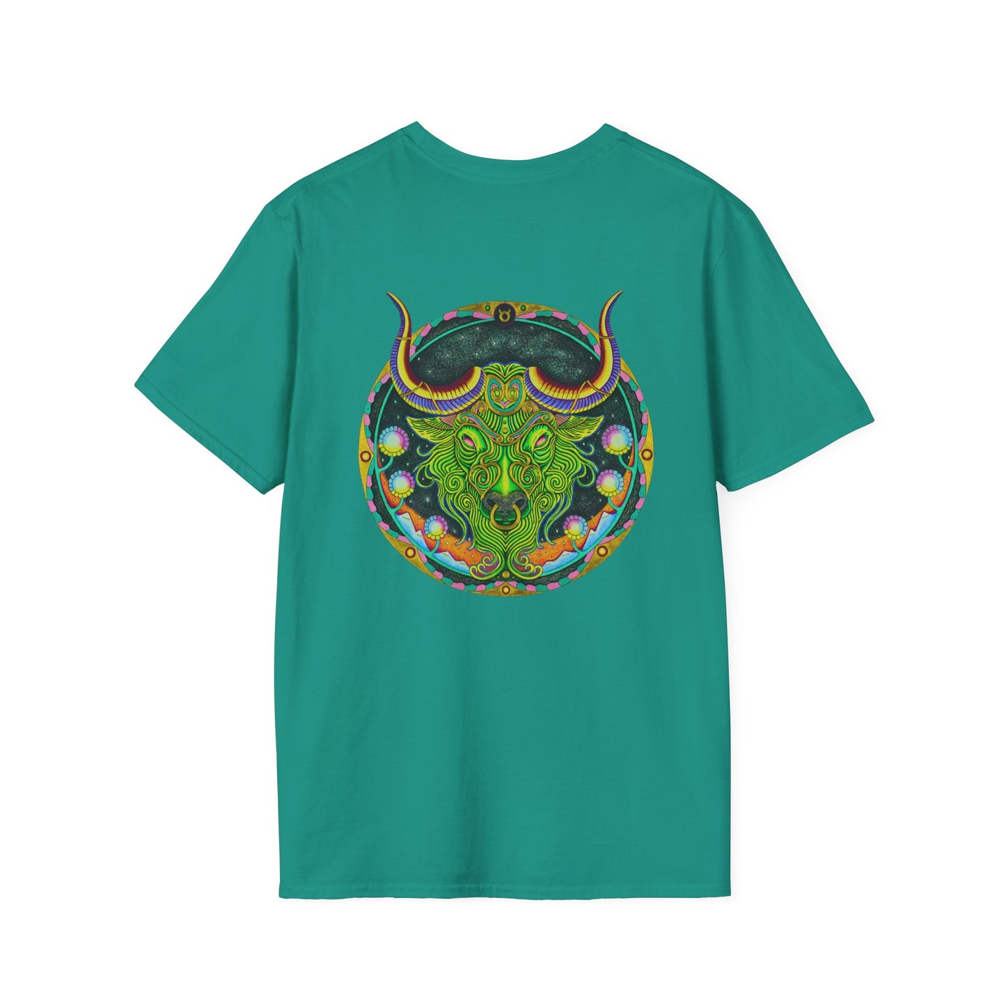 Taurus Zodiac Softstyle  T-Shirt - Hand-Drawn Celestial Design (Non-AI)