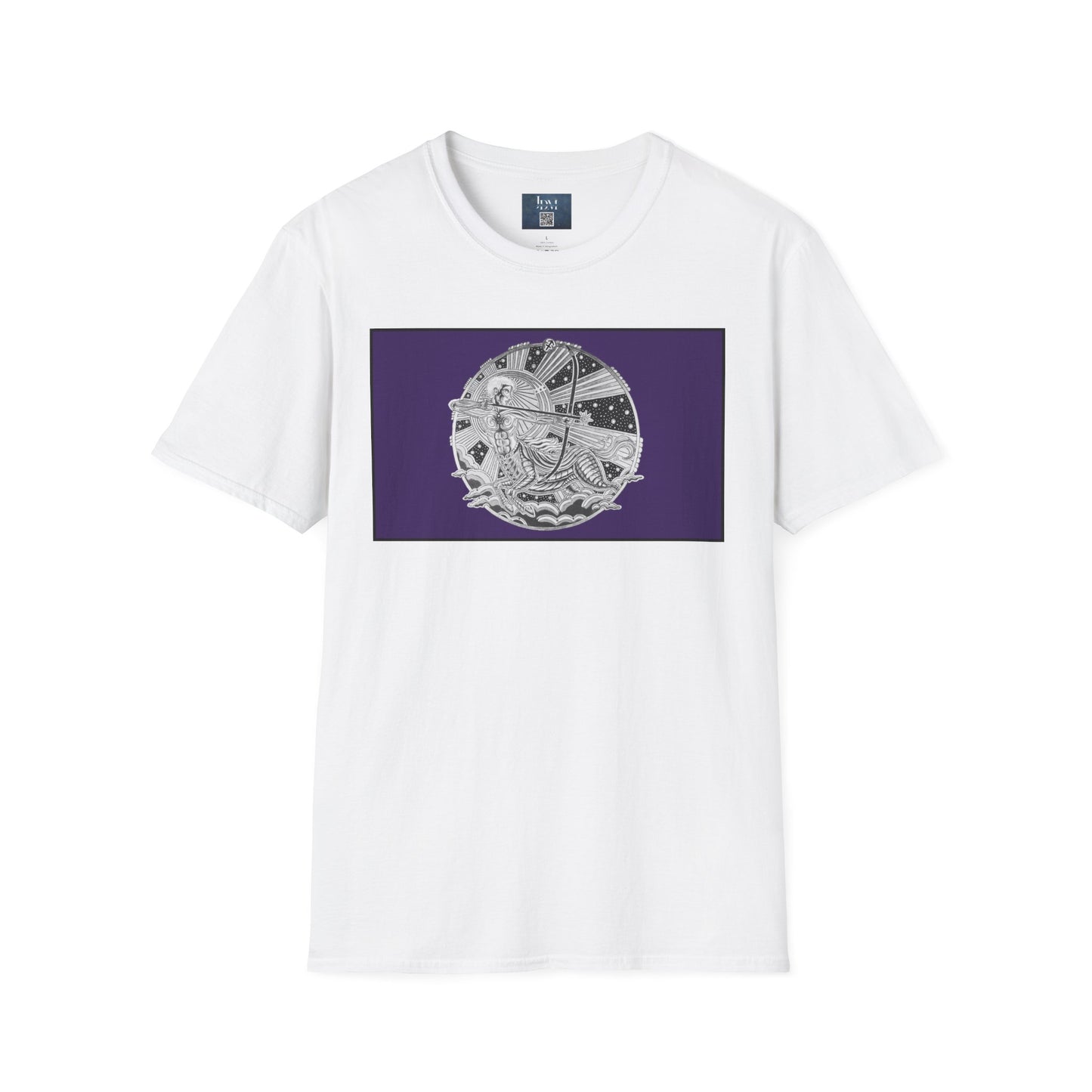 Sagittarius Zodiac Crew Neck T-Shirt – Hand-Drawn Celestial Design (Non-AI) Universal