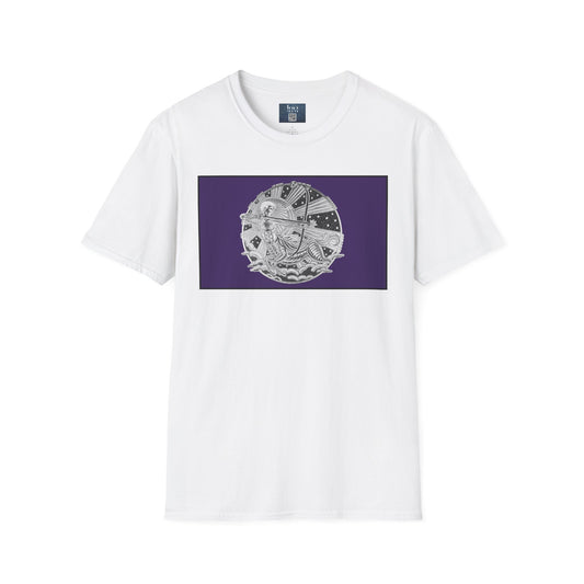 Sagittarius Zodiac Crew Neck T-Shirt – Hand-Drawn Celestial Design (Non-AI) Universal