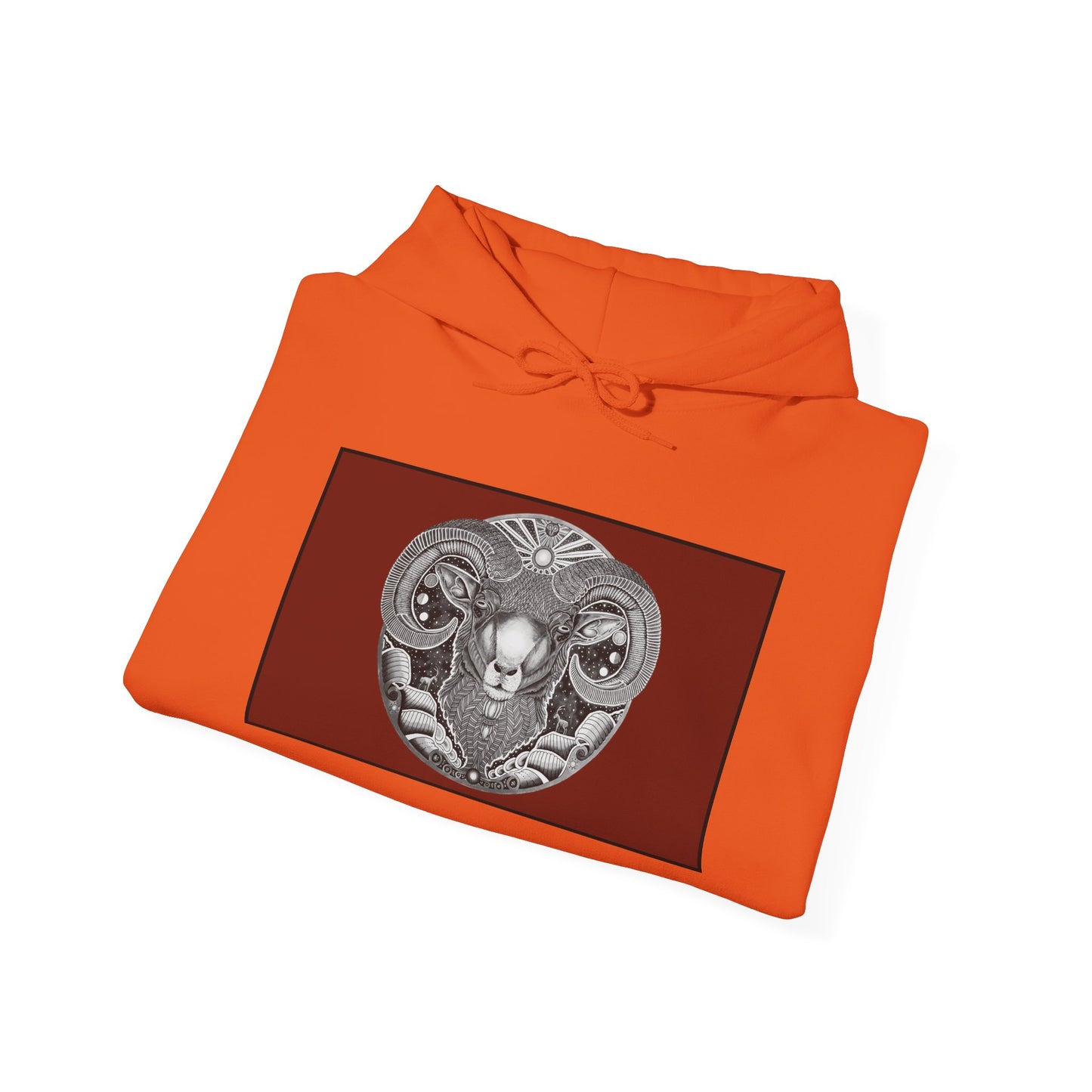 Aries Zodiac Hoodie - Hand-Drawn Celestial Design (Non-AI) Universal