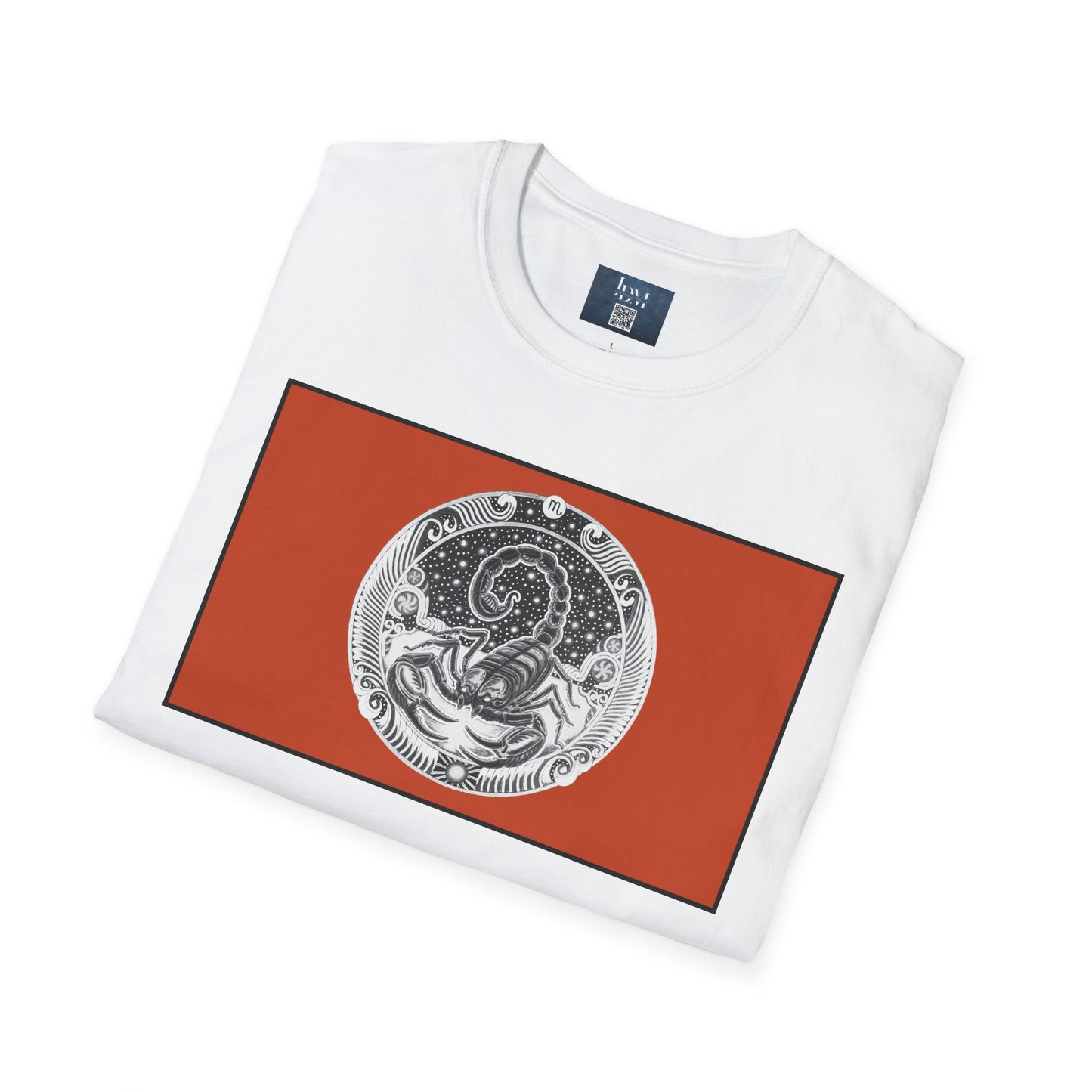 Scorpio Zodiac Crew Neck T-Shirt – Hand-Drawn Celestial Design (Non-AI) Universal