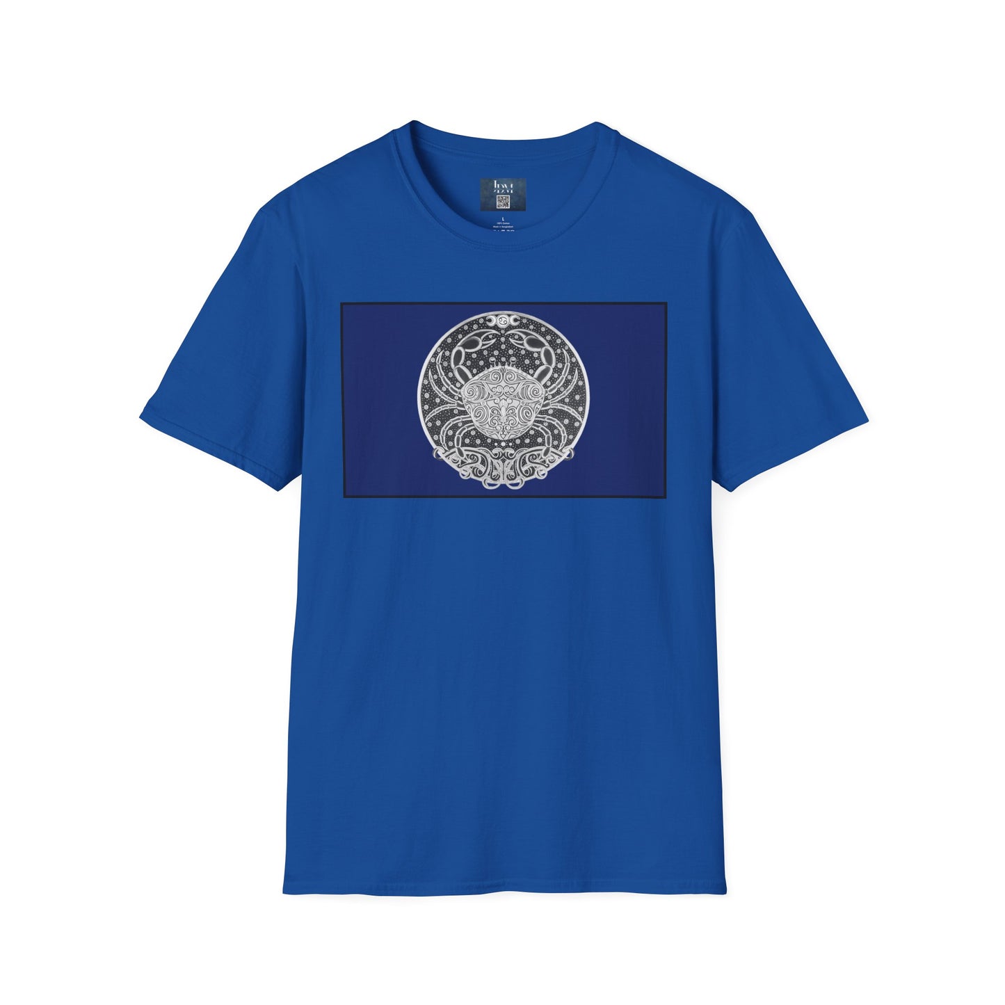 Cancer Zodiac Crew Neck T-Shirt – Hand-Drawn Celestial Design (Non-AI) Universal