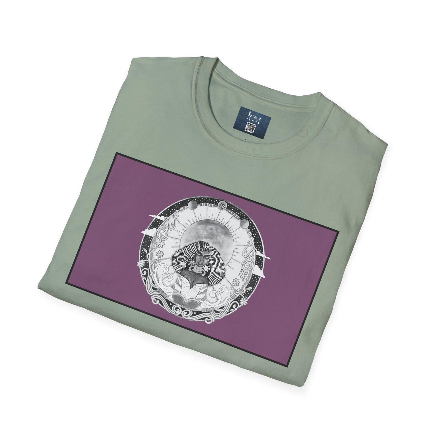 Virgo Zodiac Crew Neck T-Shirt – Hand-Drawn Celestial Design (Non-AI) Universal