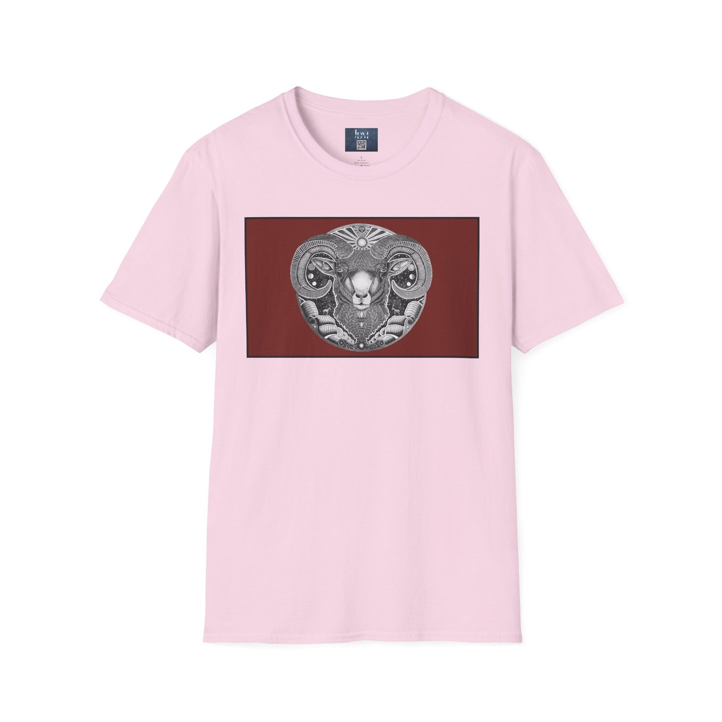 Aries Zodiac Softstyle T-Shirt - Hand-Drawn Celestial Design (Non-AI) Universal