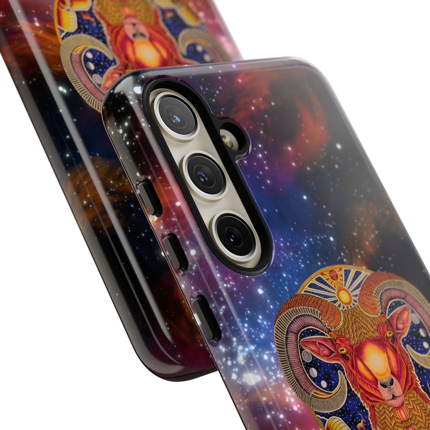 Aries Zodiac Tough Phone Case – Hand-Drawn Celestial Design (Non-AI)