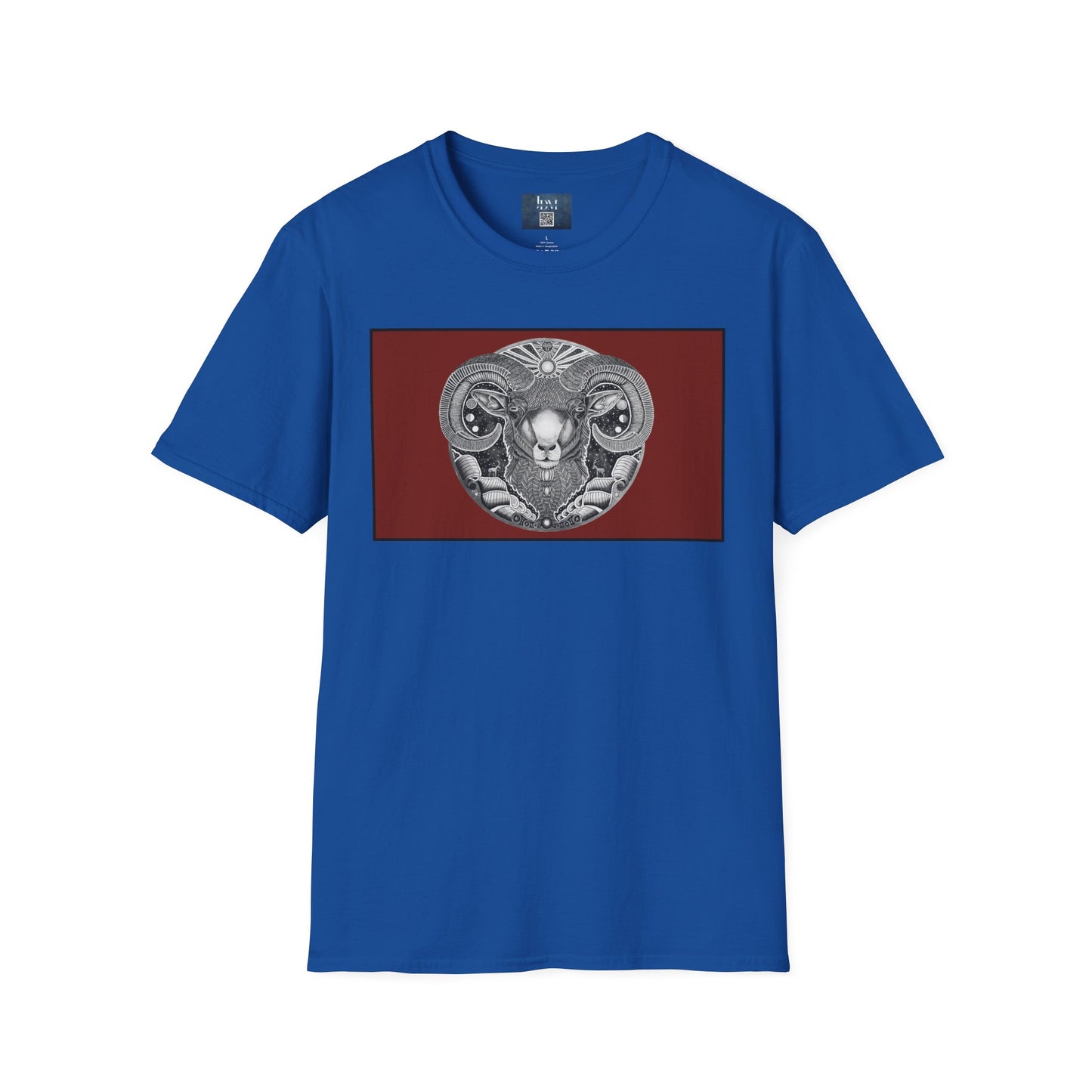 Aries Zodiac Softstyle T-Shirt - Hand-Drawn Celestial Design (Non-AI) Universal