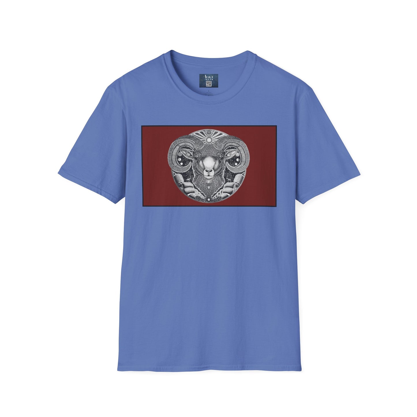 Aries Zodiac Softstyle T-Shirt - Hand-Drawn Celestial Design (Non-AI) Universal