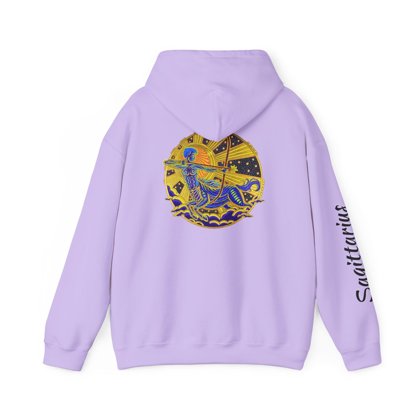 Sagittarius Zodiac Hoodie – Hand-Drawn Celestial Design (Non-AI)