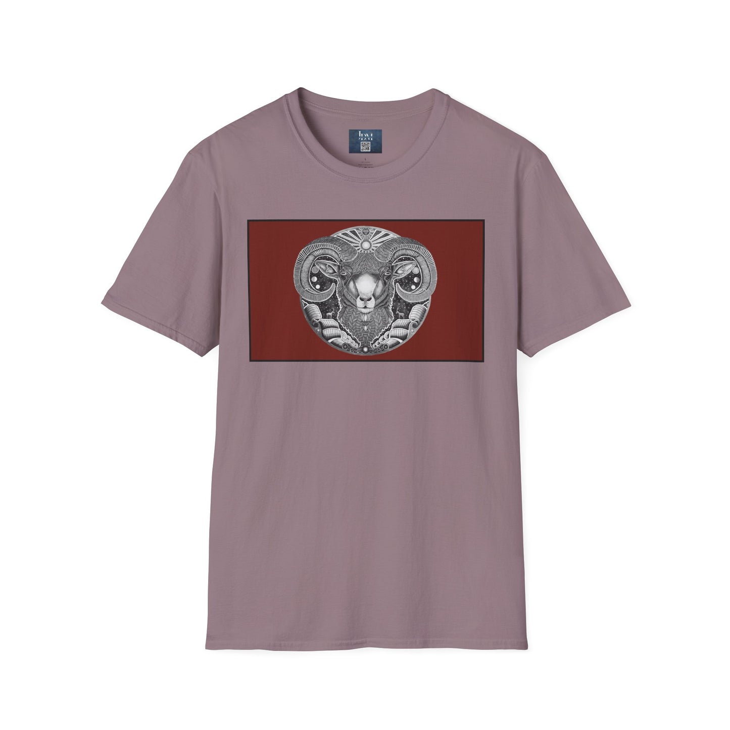 Aries Zodiac Softstyle T-Shirt - Hand-Drawn Celestial Design (Non-AI) Universal