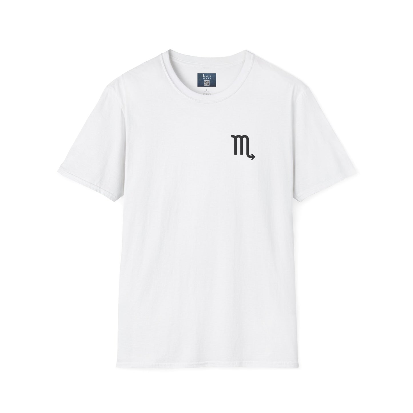 Scorpio Zodiac Crew Neck T-Shirt – Hand-Drawn Celestial Design (Non-AI)