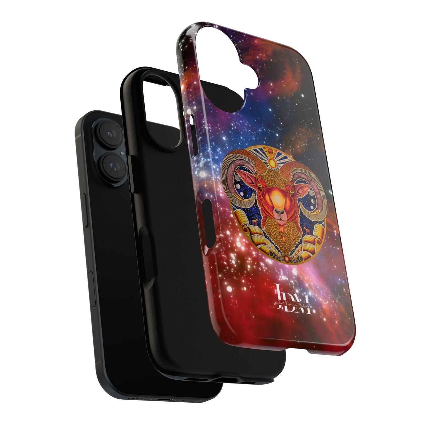 Aries Zodiac Tough Phone Case – Hand-Drawn Celestial Design (Non-AI)