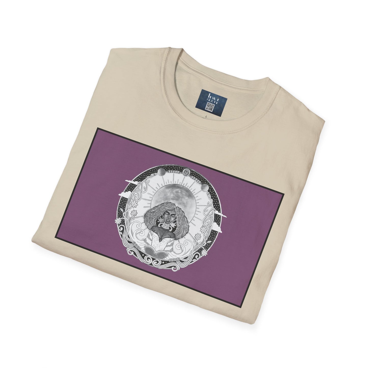Virgo Zodiac Crew Neck T-Shirt – Hand-Drawn Celestial Design (Non-AI) Universal