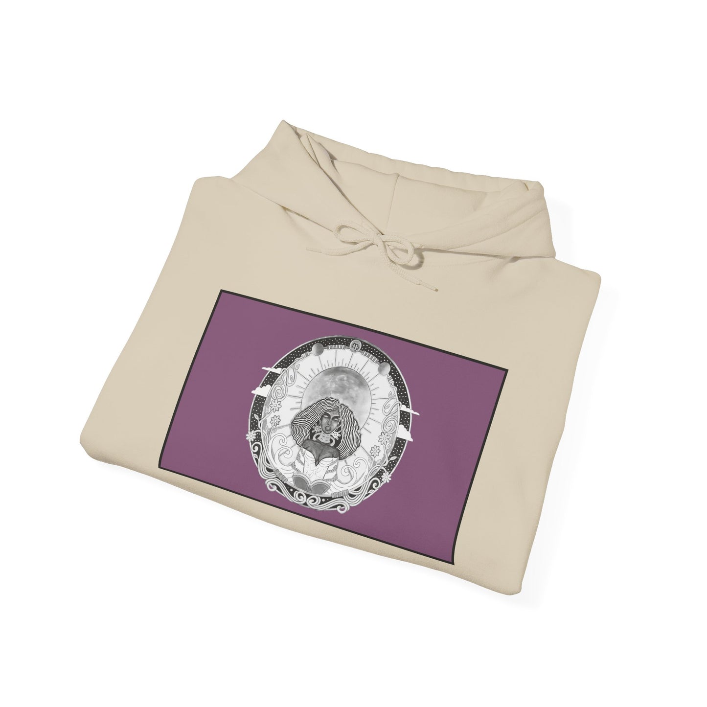 Virgo Zodiac Hoodie – Hand-Drawn Celestial Design (Non-AI) Universal