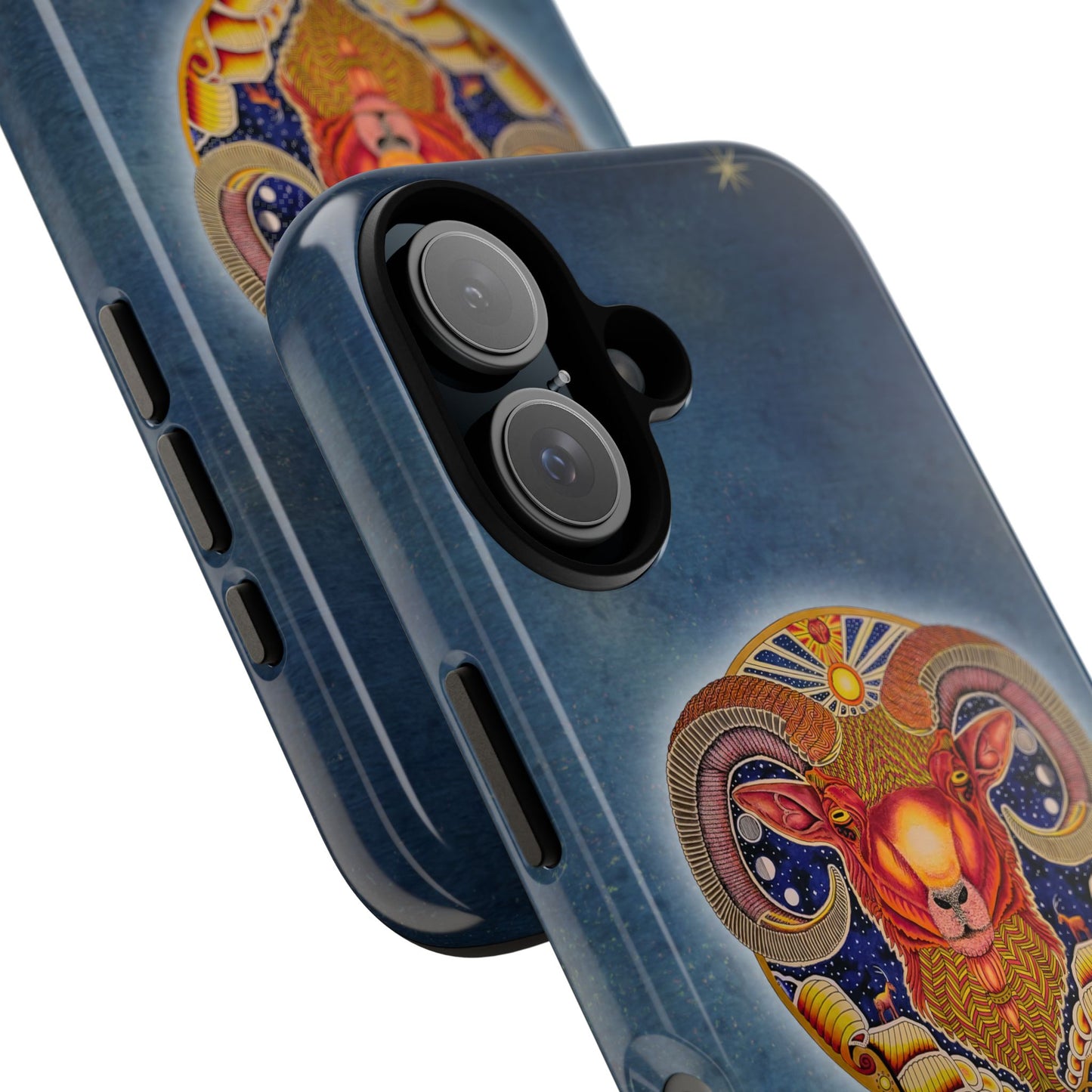 Aries Zodiac Phone Case - Hand-Drawn Celestial Design (Non-AI)