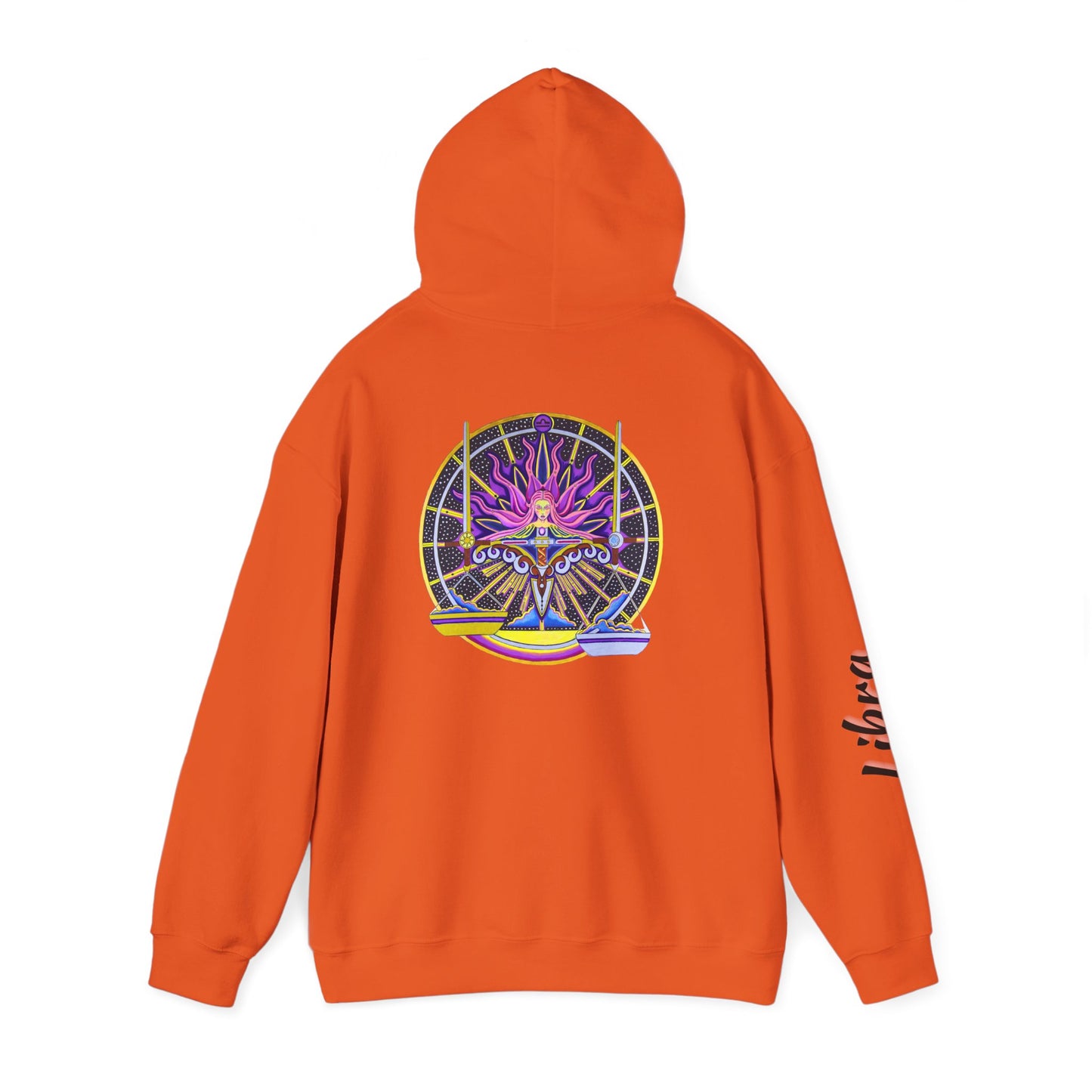 Libra Zodiac Hoodie – Hand-Drawn Celestial Design (Non-AI)