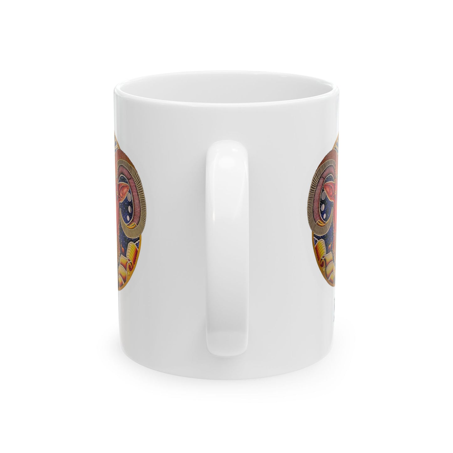 Aries Zodiac 11oz Mug - Hand-Drawn Celestial Design (Non-AI)