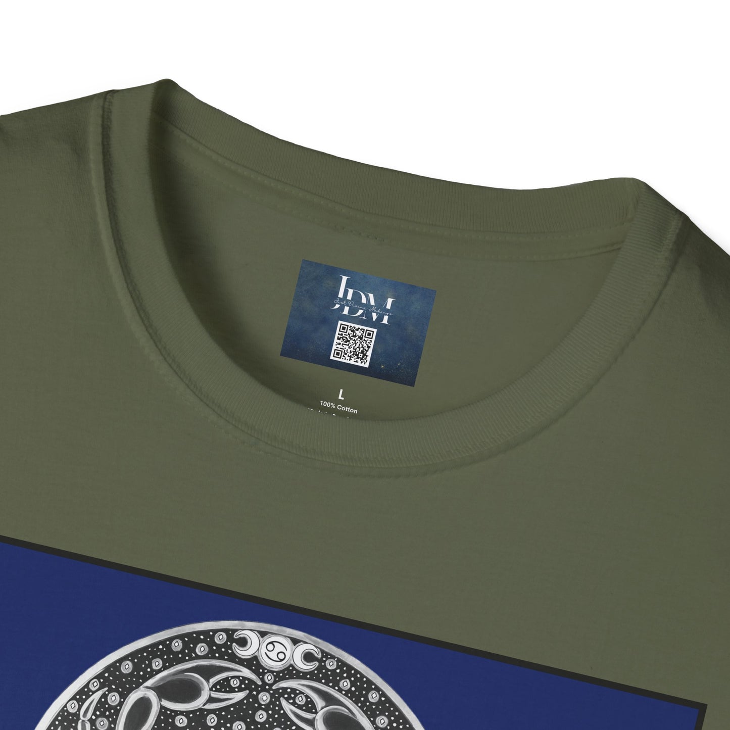 Cancer Zodiac Crew Neck T-Shirt – Hand-Drawn Celestial Design (Non-AI) Universal