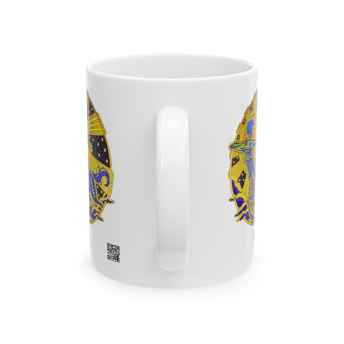 Sagittarius Zodiac Mug – Hand-Drawn Celestial Design (Non-AI)