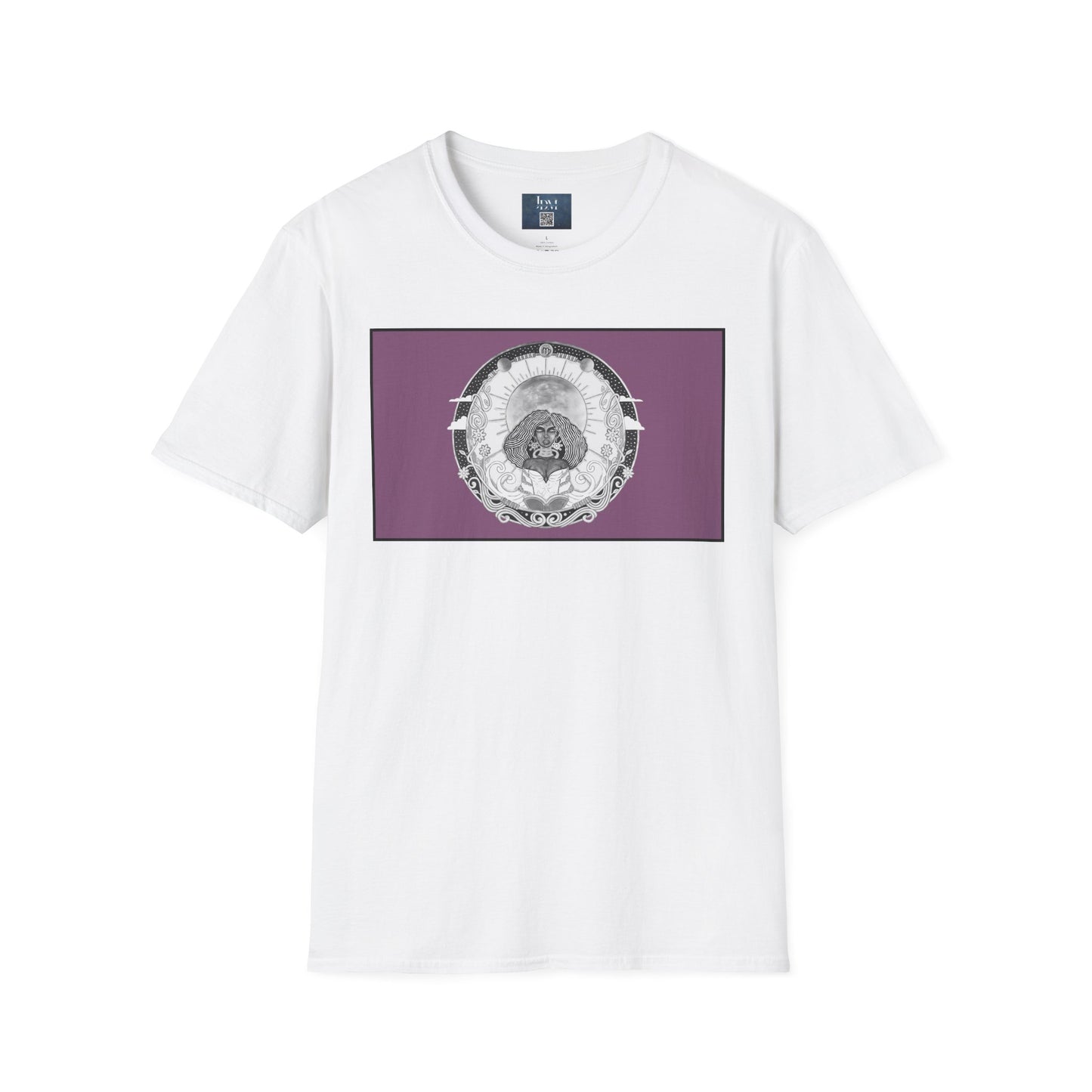 Virgo Zodiac Crew Neck T-Shirt – Hand-Drawn Celestial Design (Non-AI) Universal