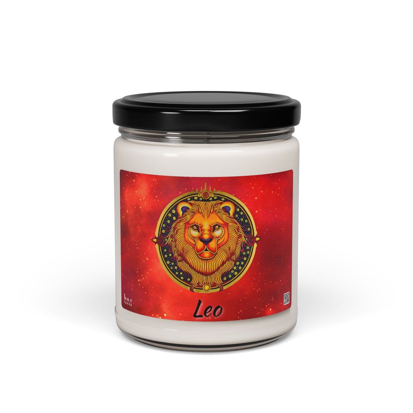 Leo Zodiac Soy Candle – Hand-Drawn Celestial Design (Non-AI)