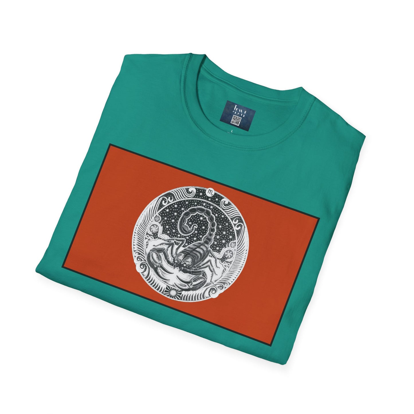 Scorpio Zodiac Crew Neck T-Shirt – Hand-Drawn Celestial Design (Non-AI) Universal