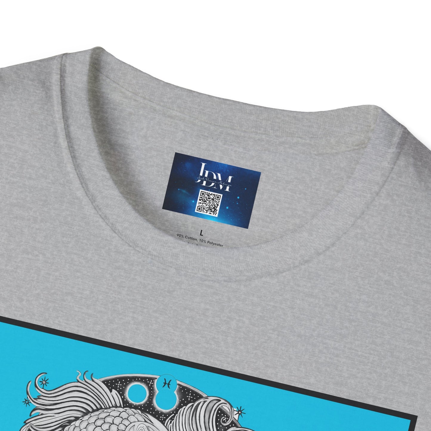 Pisces Zodiac SoftStyle T-Shirt - Hand-Drawn Celestial Design (Non-AI)  Universal