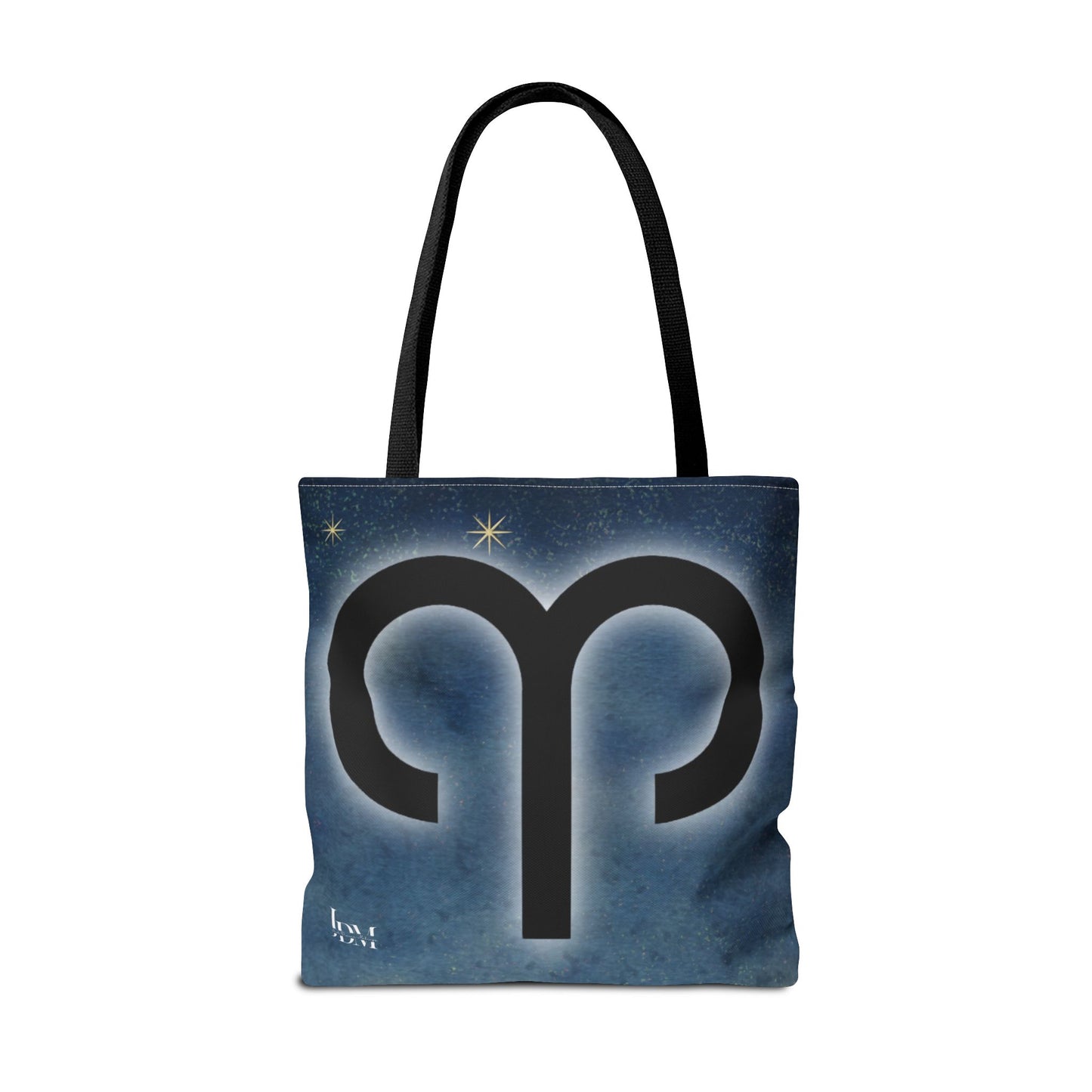 Aries Zodiac Tote Bag - Hand-Drawn Celestial Design (Non-AI)