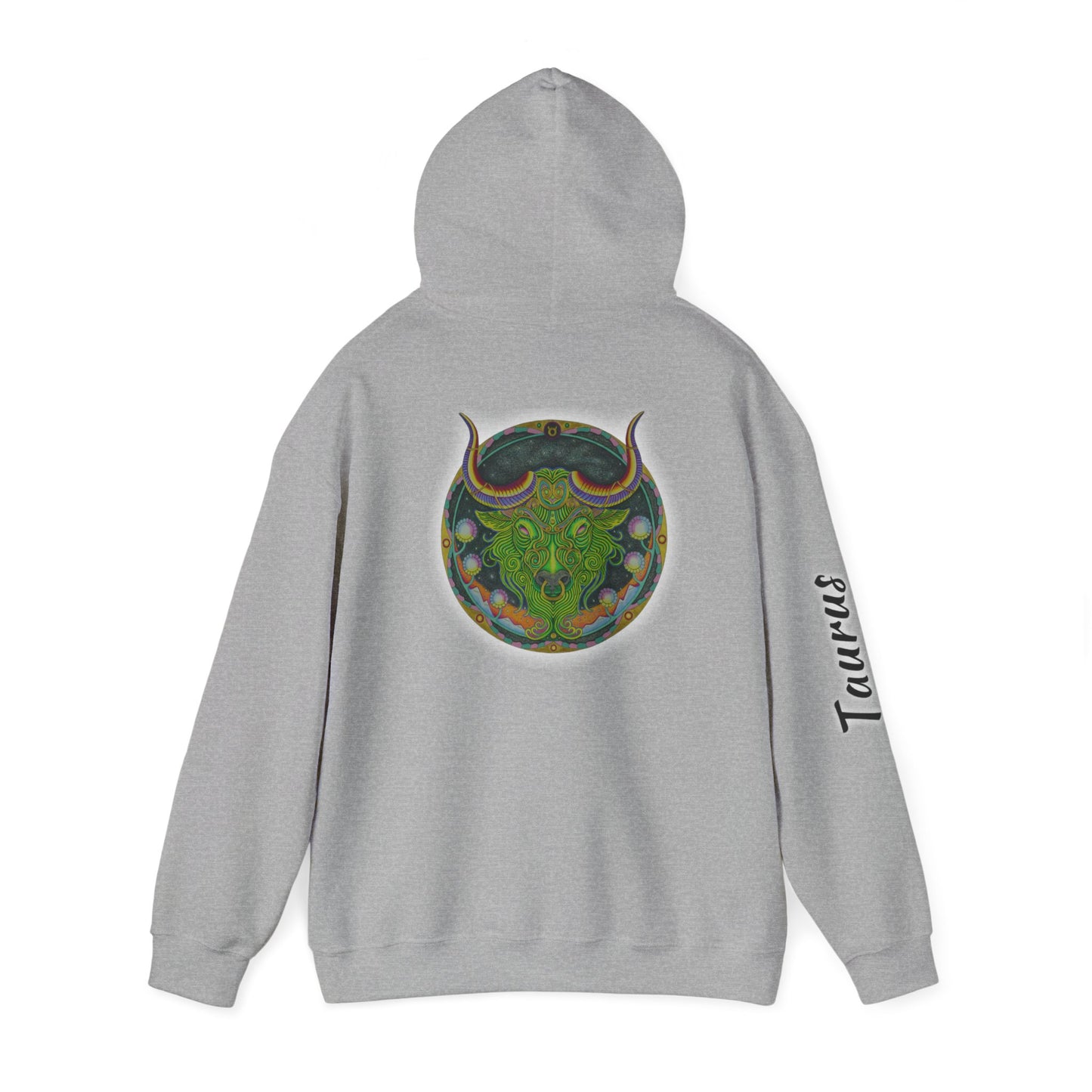 Taurus Zodiac Hoodie - Hand-Drawn Celestial Design (Non-AI)