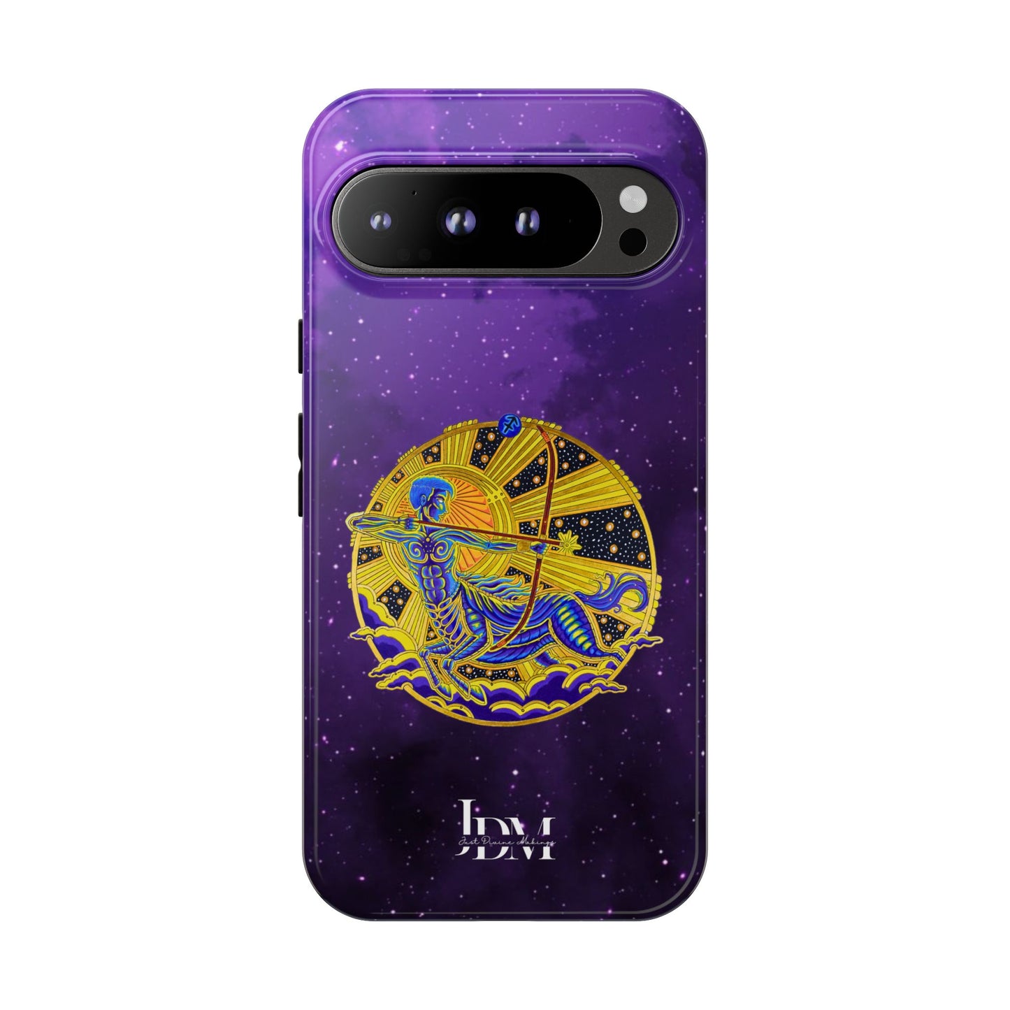 Sagittarius Zodiac Tough Phone Case – Hand-Drawn Celestial Design (Non-AI)