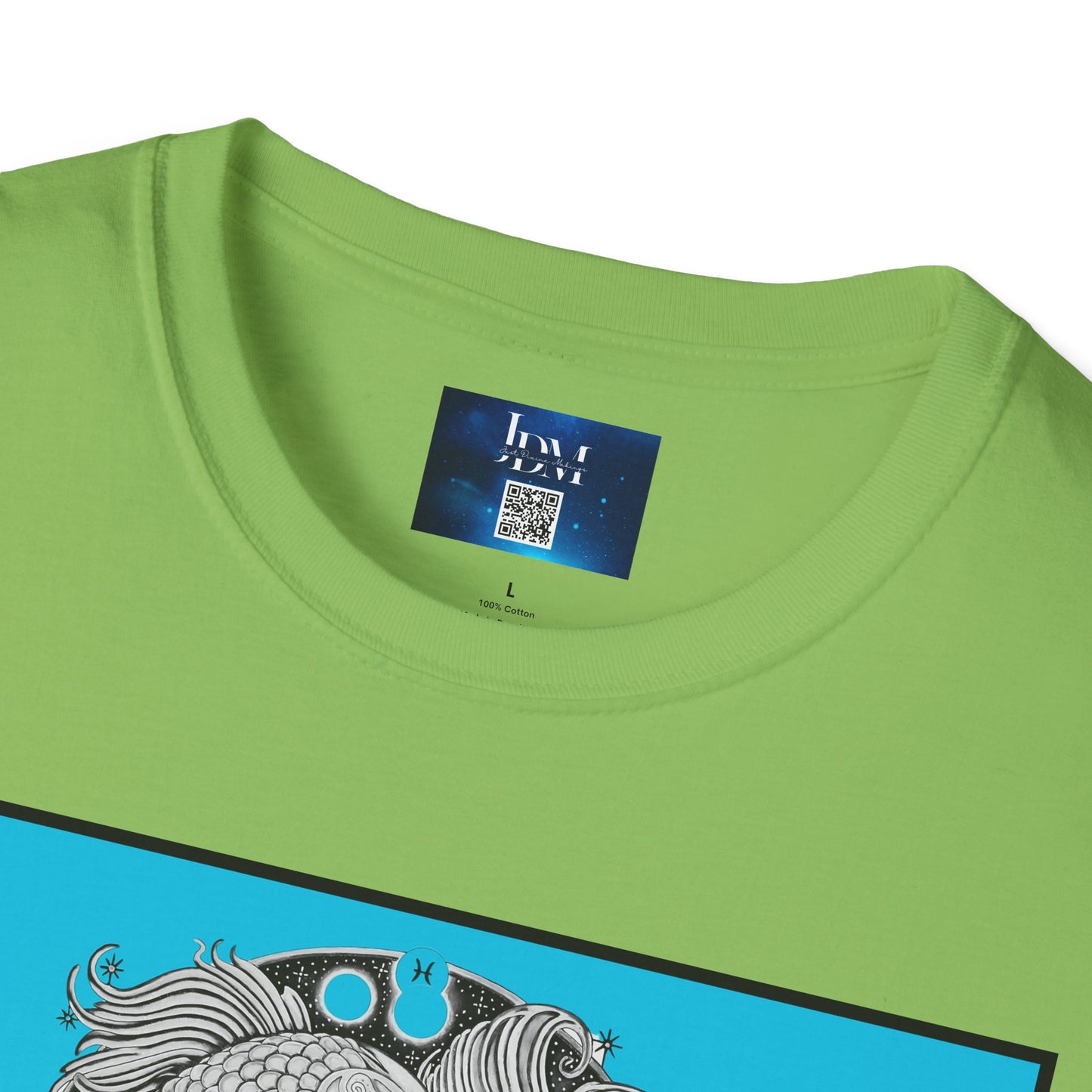 Pisces Zodiac SoftStyle T-Shirt - Hand-Drawn Celestial Design (Non-AI)  Universal